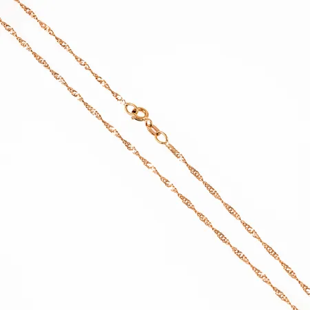 Kedja Singapore 41cm, bredd 1,7mm, 18K 2,4g.