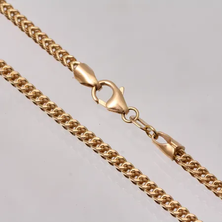 Kedja 45cm, Spiga, bredd 2,1x2,2mm, Guldfynd, 18K, 8,05g.