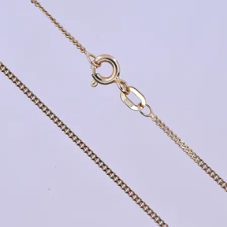 Kedja Pansar Guldfynd längd 45 cm, bredd 1 mm 9K. Vikt: 1,9 g