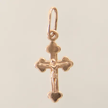 Hänge krucifix 25x10mm 14K  Vikt: 0,7 g