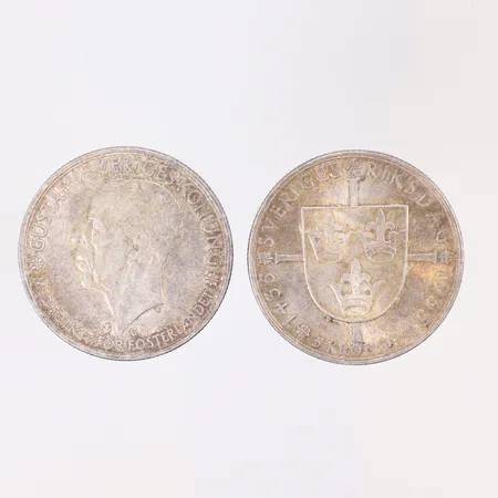 2 Silvermynt, "5 kronor", Gustaf V Sveriges Konung, 1935, 900/1000 silver Vikt: 50 g