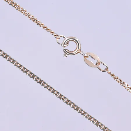 Kedja Pansar längd 50 cm, bredd 2 mm förgylld silver 925/1000. Vikt: 4 g