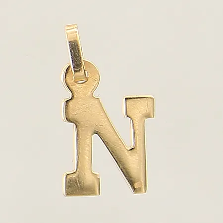 Hänge "N" 15x6,4mm GHA 18K Vikt: 0,5 g