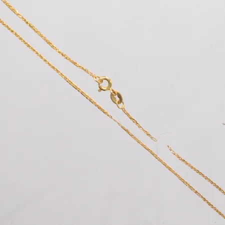 Kedja längd 47cm, defekt trasig, 18K Vikt: 1,6 g