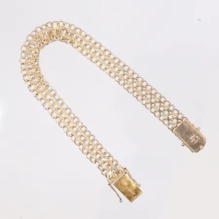 Armband X-länk 18cm bredd 9mm CBH 18K Vikt: 12,9 g