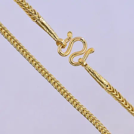 Kedja Thai guld längd 54 cm, bredd 3 mm 23K. Vikt: 16,6 g