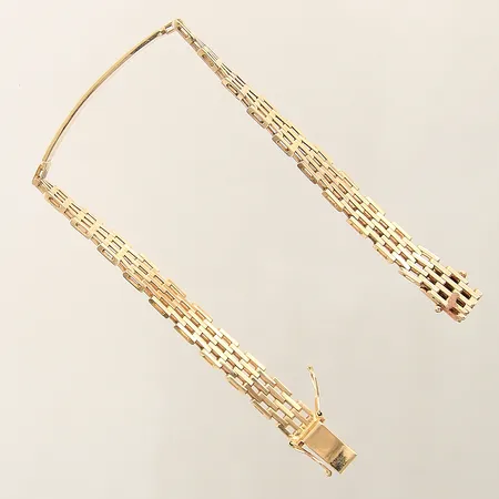 Armband Korridorlänk med integrerad platta längd 20cm bredd 7,5mm gravyr 18K Vikt: 21,5 g