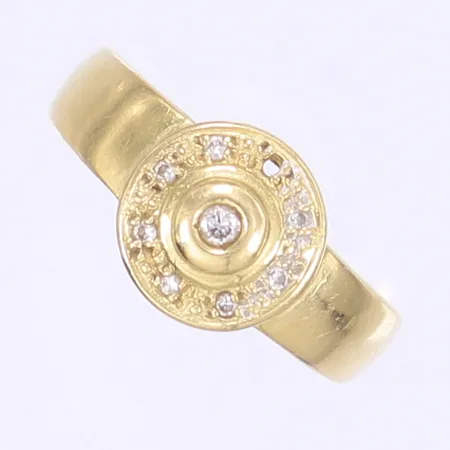 Ring med diamanter defekt saknar stenar 18K Vikt: 3,8 g