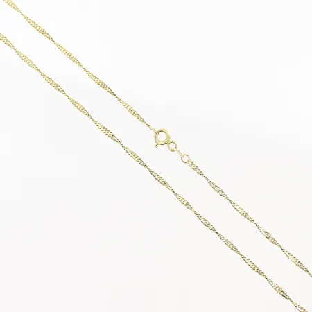 Kedja Singapore längd 47cm, bredd 1,5mm, 14K Vikt: 2,5 g