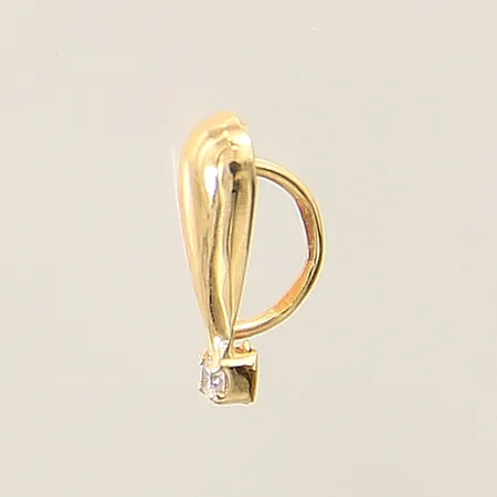 Hänge med vit sten 10x4mm 18K  Vikt: 0,1 g