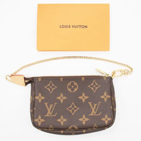Väska Louis Vuitton, Mini Pochette Accessoires, M58009, datumkod: SF2252, monogram canvas, detaljer i gulmetall, kvitto-2023, ca 15x10,5cm