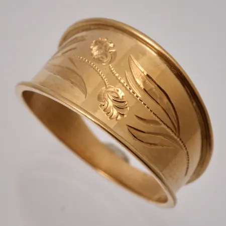 Ring stl:17¾ bredd 2,6-10,8mm, Brunkulla, Svedberghs guld, 18K, 2,35g.
