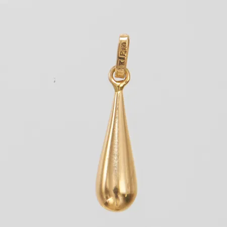 Hänge droppe längd inkl ögla 2cm, bredd 5mm, 18K Vikt: 0,5 g