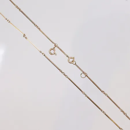 Collier stavlänk 59cm bredd ca1mm med säkerhetskedja 18K Vikt: 6,2 g
