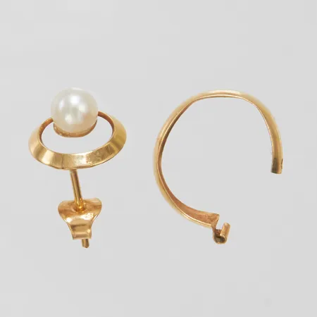 Diverse guld, pärla, defekter, trasigt, 18K, bruttovikt: 1,4g Vikt: 1,4 g
