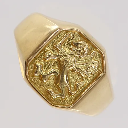 Klackring stl 21¾, bredd ca 4-15mm, 18K Vikt: 9 g