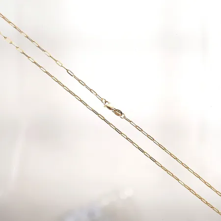 Kedja ankarlänk längd: 40cm. Bredd: 1-1.8mm 18k Vikt: 1,3 g