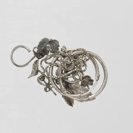 Diverse silver, defekter, missfärgningar, 925/1000 Vikt: 7,9 g