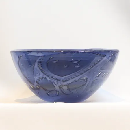 Skål Åfors, höjd 9cm, Ø16cm, glas, G.H Ernst Gordon, modell 943 Skickas med paket.