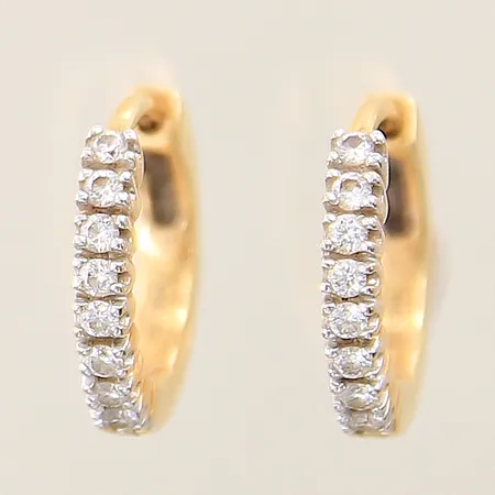 Örhängen med diamanter 16 x ca 0,01ct Ø9mm GHA OBS!! Ändrad beskrivning 2026-05-29 18K  Vikt: 3,4 g