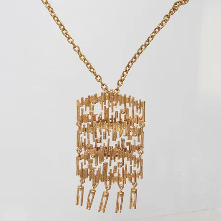 Collier Pentti Sarpaneva längd 65cm, bredd 4-80mm, brons, lås i oädel metall