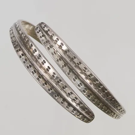Armband David Andersen Ø64mm bredd 6-21mm gravyr 925/1000 Silver 36,2g.