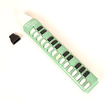 Pianomunspel Hohner Melodica Soprano, Tyskland, längd 34cm, munstycke, etui