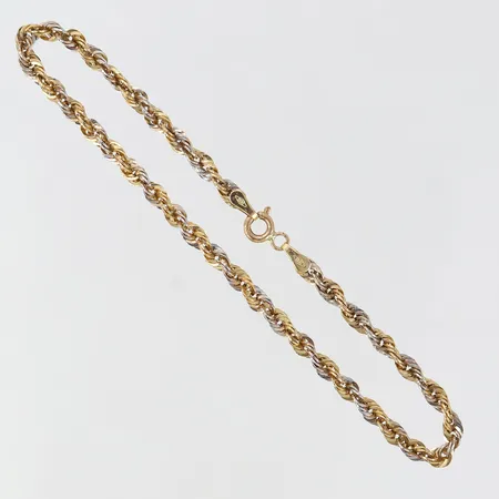 Armband Cordell tvåfärgad längd 19cm, bredd 3,1mm 14K Vikt: 1,4 g