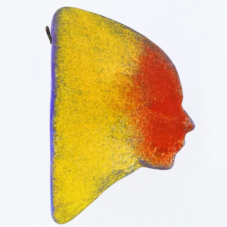 Väggskulptur ansikte av Kjell Engman, Kosta Boda, limited edition 200 ex, numrerad 7263037, 13,5x9x5cm, signerad
