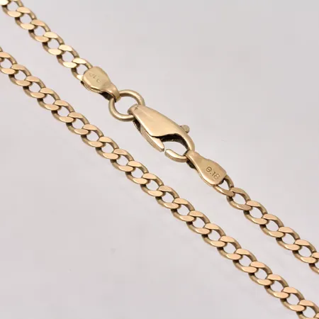 Armband 22cm, Pansar, bredd 3mm, defekt slitet, 14K, 4,49g.