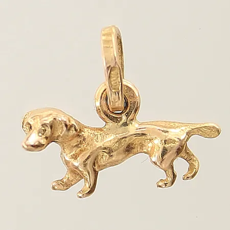 Hänge "Hund" 10x12mm 18K  Vikt: 1,4 g