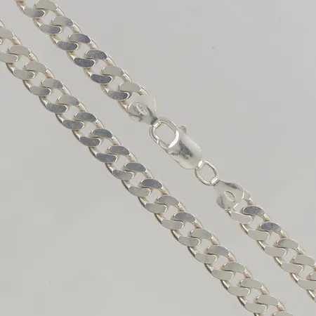 Kedja pansar 55,5cm bredd 7mm 925/1000 Silver 51,8g.