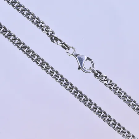 Kedja Pansar Guldfynd längd 50,5 cm, bredd 4 mm silver 925/1000. Vikt: 23,2 g