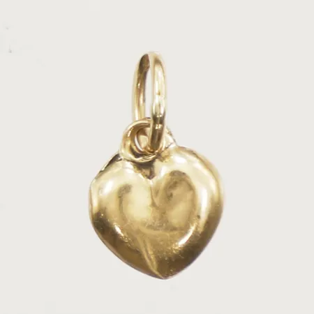 Hänge hjärta längd 11mm, bredd 6,3mm, bucklig 14K Vikt: 0,2 g