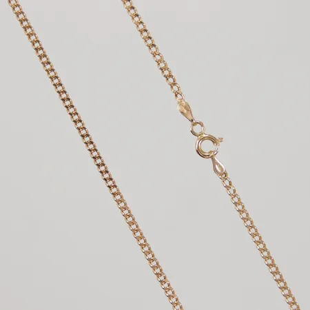 Kedja pansar 48,5cm, bredd 2mm, GHA, 18K Vikt: 3 g