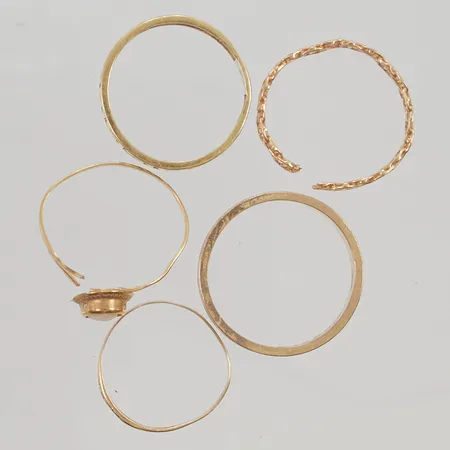 5 Ringar defekt/gravyr 18K 12,5g.