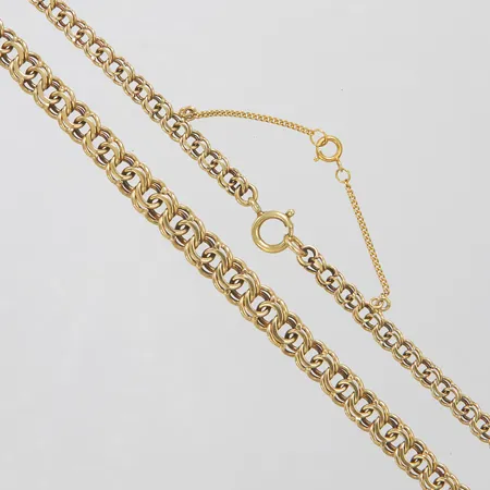 Collier doserad Bismarck längd 45cm, bredd 4,5-7mm, 14K Vikt: 21,6 g