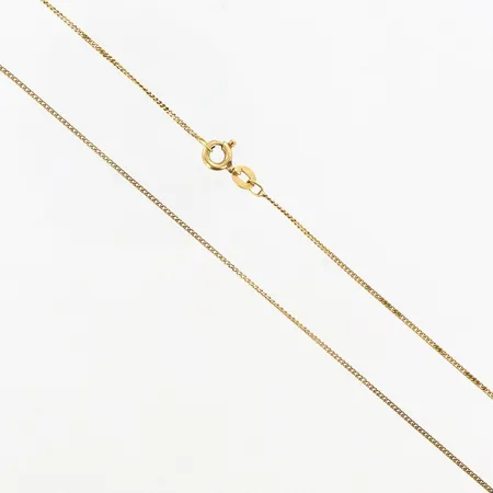 Kedja Pansar längd ca 45,5cm bredd 1mm, knut, 18K. Vikt: 2,3 g