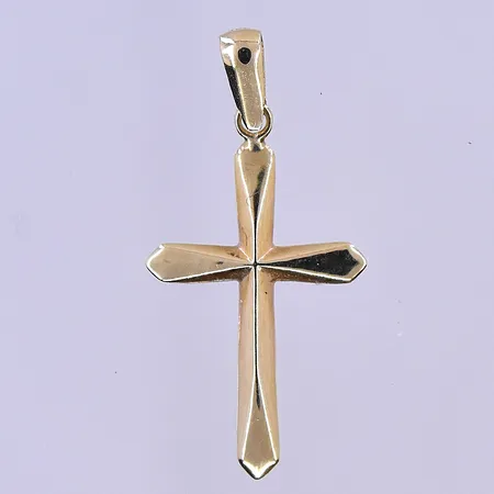 Hänge kors Guldfynd längd 27 mm, bredd 13 mm 18K. Vikt: 0,4 g
