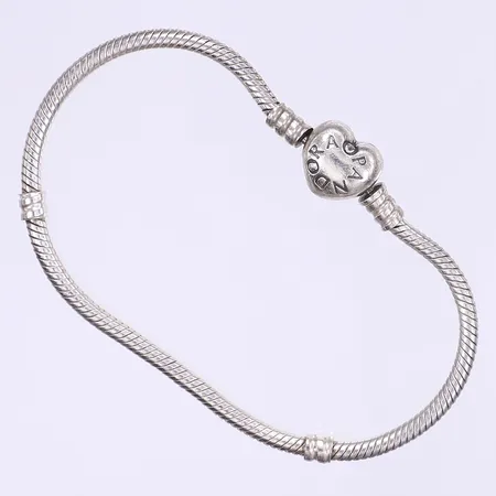 Armband Pandora längd 19cm bredd 3mm silver 925/1000 Vikt: 15 g
