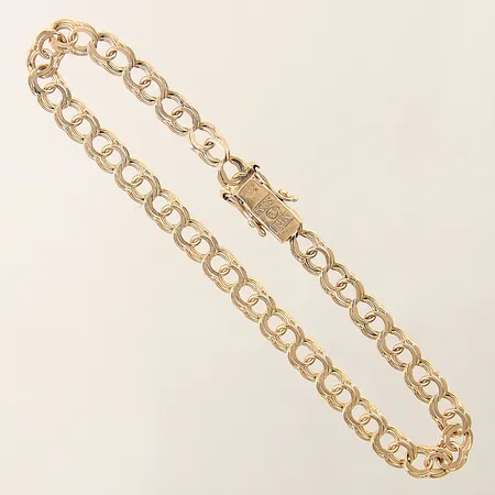 Armband Bismarck längd 20cm bredd 5,2mm 18K  Vikt: 8,9 g
