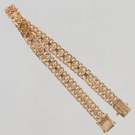 Armband x-länk Boliden 19,5cm bredd 7mm 18K 19,4g.