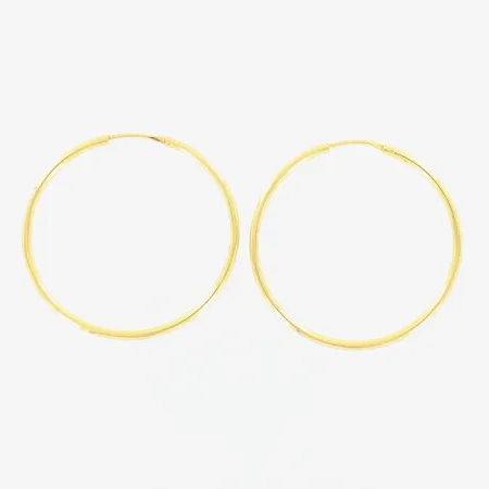 Örhängen creoler Ø43mm bredd 2mm ihålig 18K. Vikt: 5,9 g