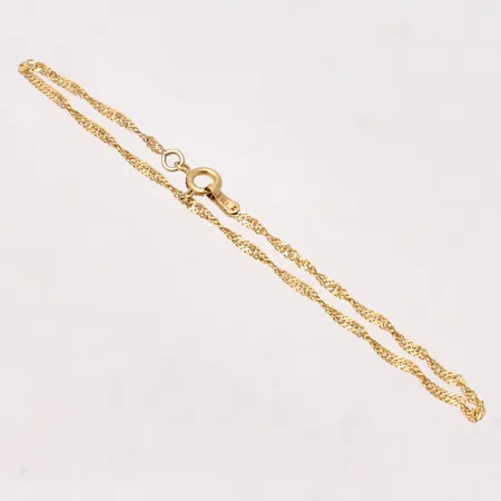 Armband 17,5cm, Singapor, bredd 1,6mm, 14K, 1,14g.