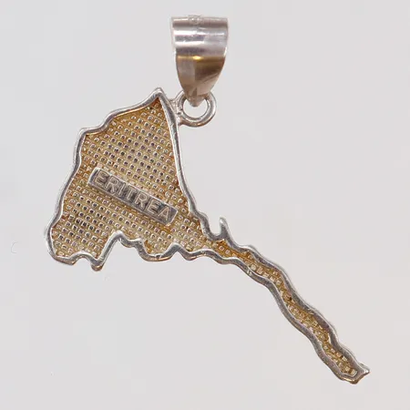 Hänge Eritrea längd inkl ögla ca 30mm, bredd ca 2-14,5mm, 925/1000 silver  Vikt: 1,4 g