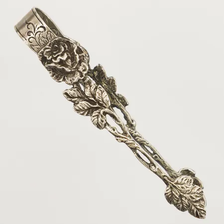 Sockertång modell Rosen längd 8cm, silver 830/1000 silver. Vikt: 13,7 g
