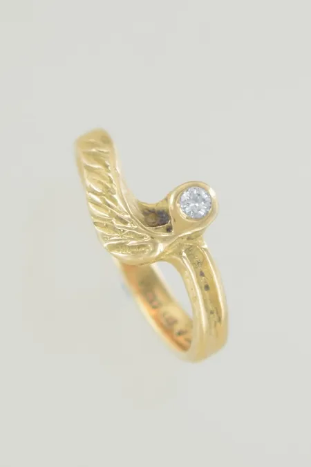 Ring med diamant 0,03ct stl:17.25, 18K Vikt: 3,4 g