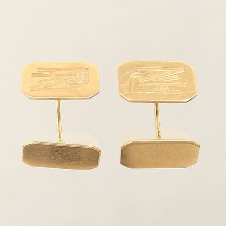 Manschettknappar 24x17mm monogram, repiga 18K  Vikt: 12,3 g