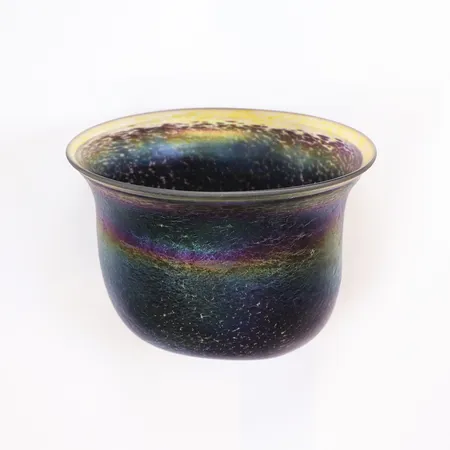 Vas Bertil Vallien Kosta Boda "Vulcano"  höjd 9cm, Ø11cm, signerad, #58136