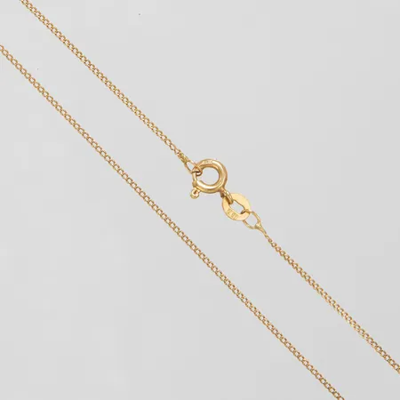 Kedja pansar längd 54cm, bredd 1mm, ojämnheter, 18K Vikt: 1,8 g